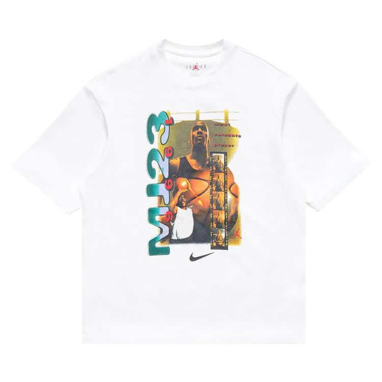 

Футболка Air Jordan Short-Sleeve T-Shirt 'White/Black', белый