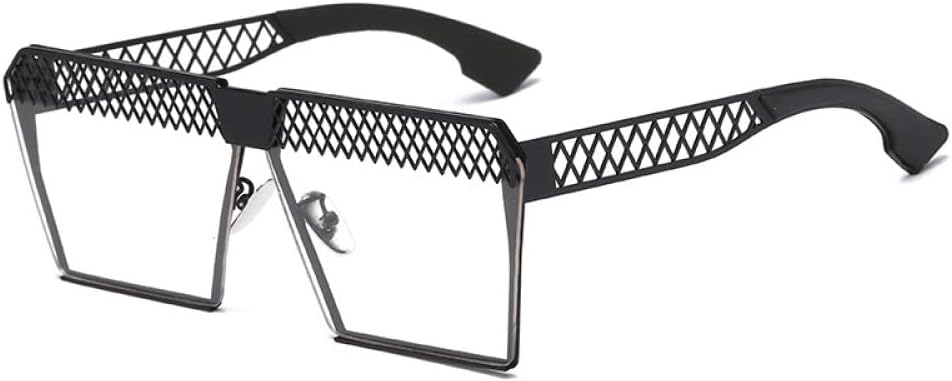 

Большие солнцезащитные очки для женщин и мужчин в стиле ретро, ​​для вождения автомобиля, защита от ультрафиолета UV400, металлические солнцезащитные очки LANGSER, Black Transparent