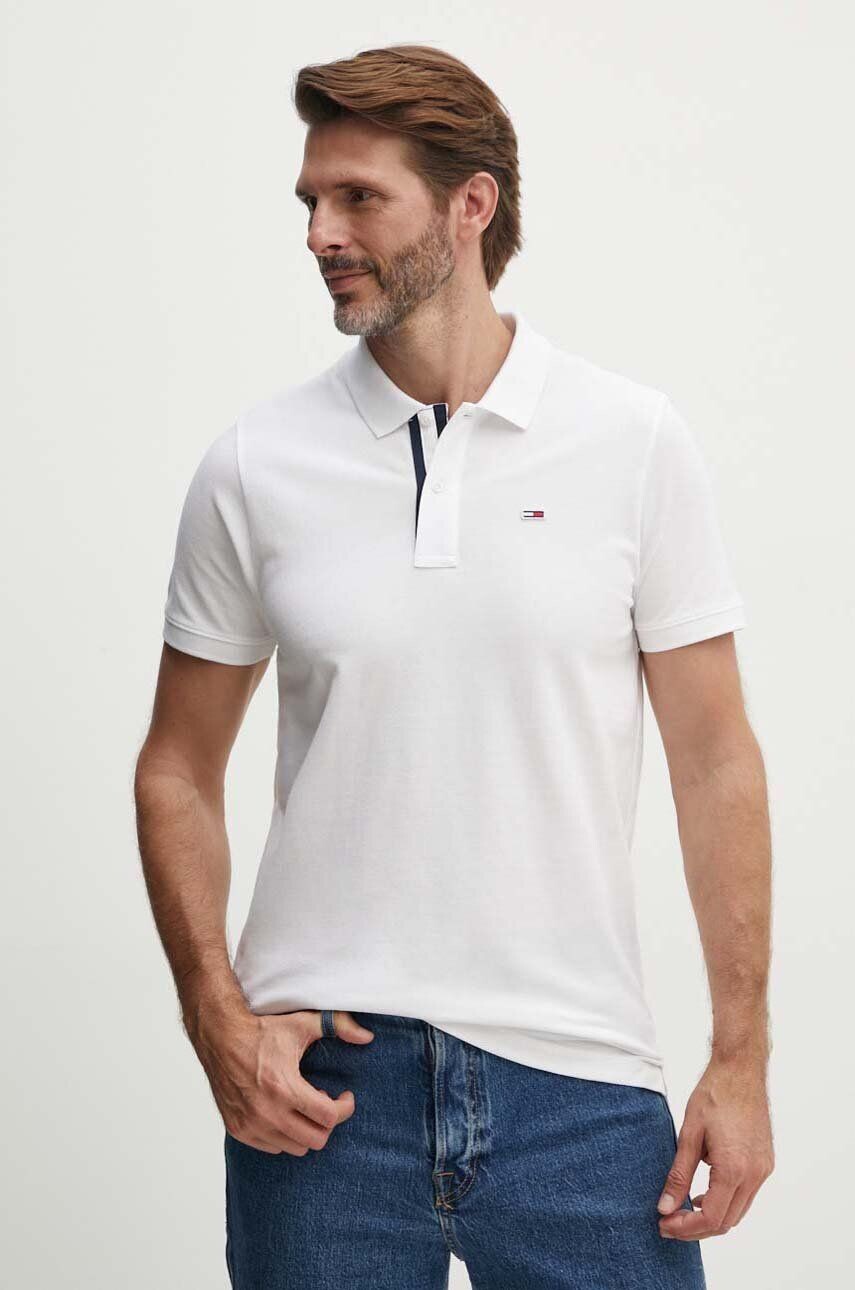 

Рубашка-поло Tommy Jeans из хлопка, белый