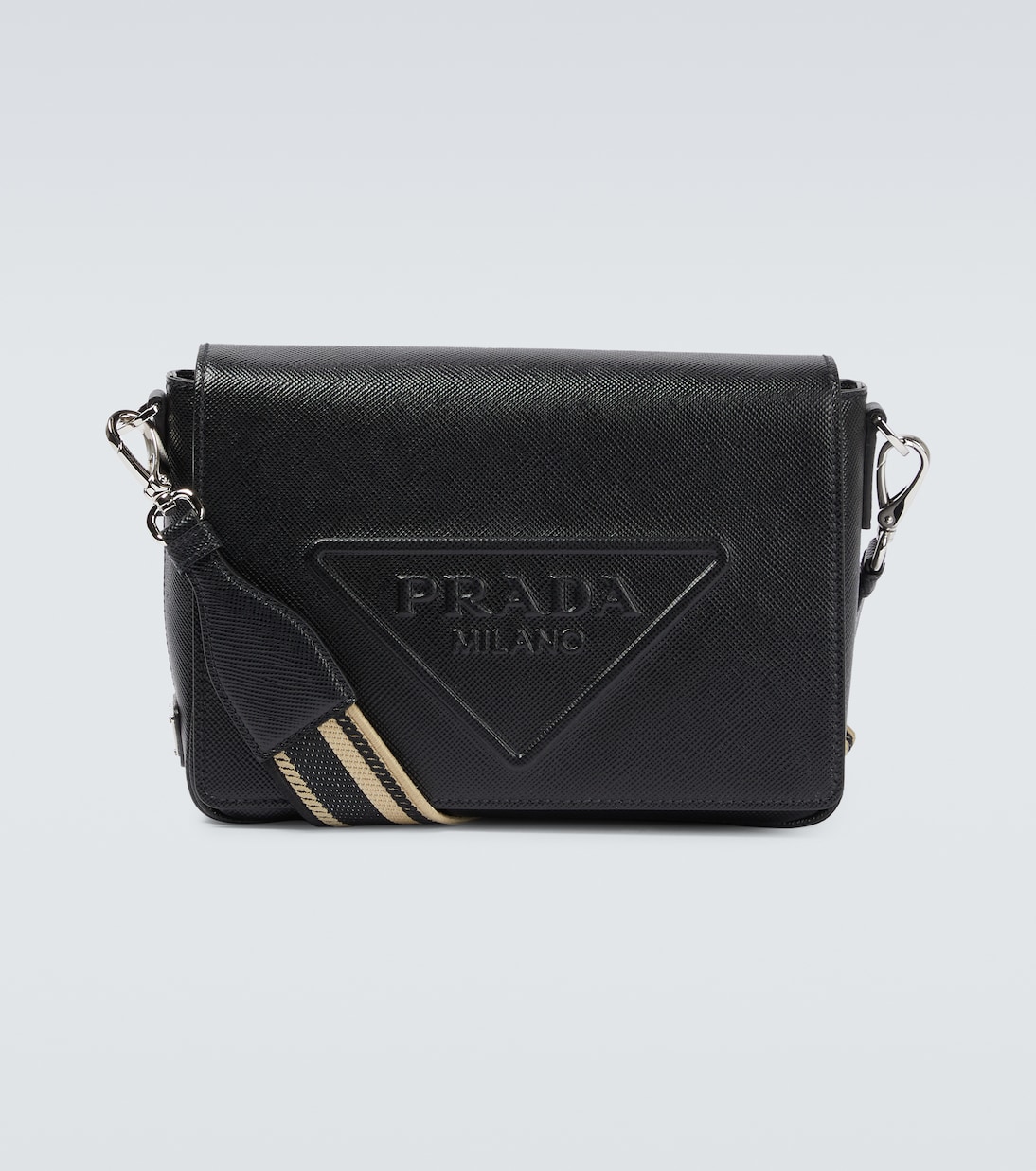 

Сумка через плечо из кожи Saffiano Prada, черный