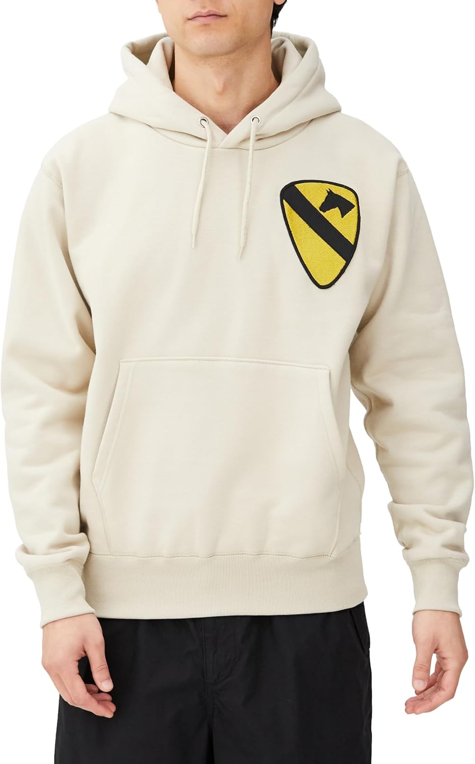 

Толстовка с капюшоном в стиле F, нашивка с гербом армии США, флисовая подкладка, пуловер, цвет: серый (stone) F-Style