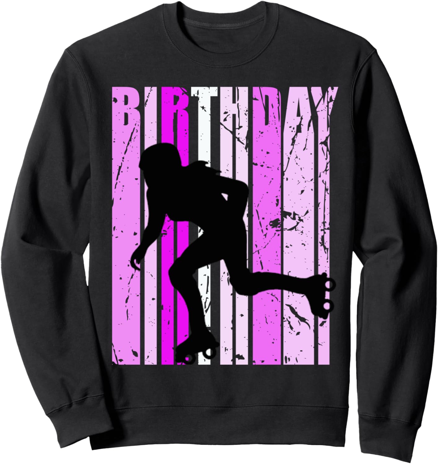 

Розовая толстовка на день рождения с изображением роликовых коньков и фанатки роликовых коньков для девочек Lush Roller Skating