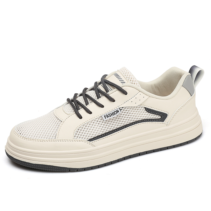

King Jinmai Низкие скейтерские кроссовки мужские бежево-серые, цвет Beige Gray
