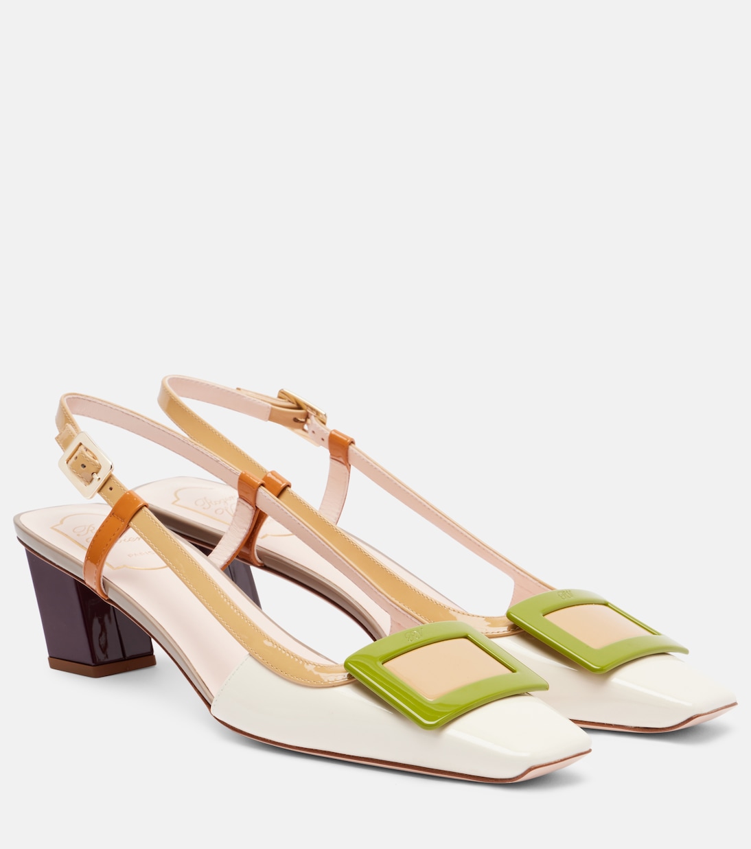 Босоножки Belle Vivier 45 на ремешке из кожи Roger Vivier, C019+C209+G627+C415+R802