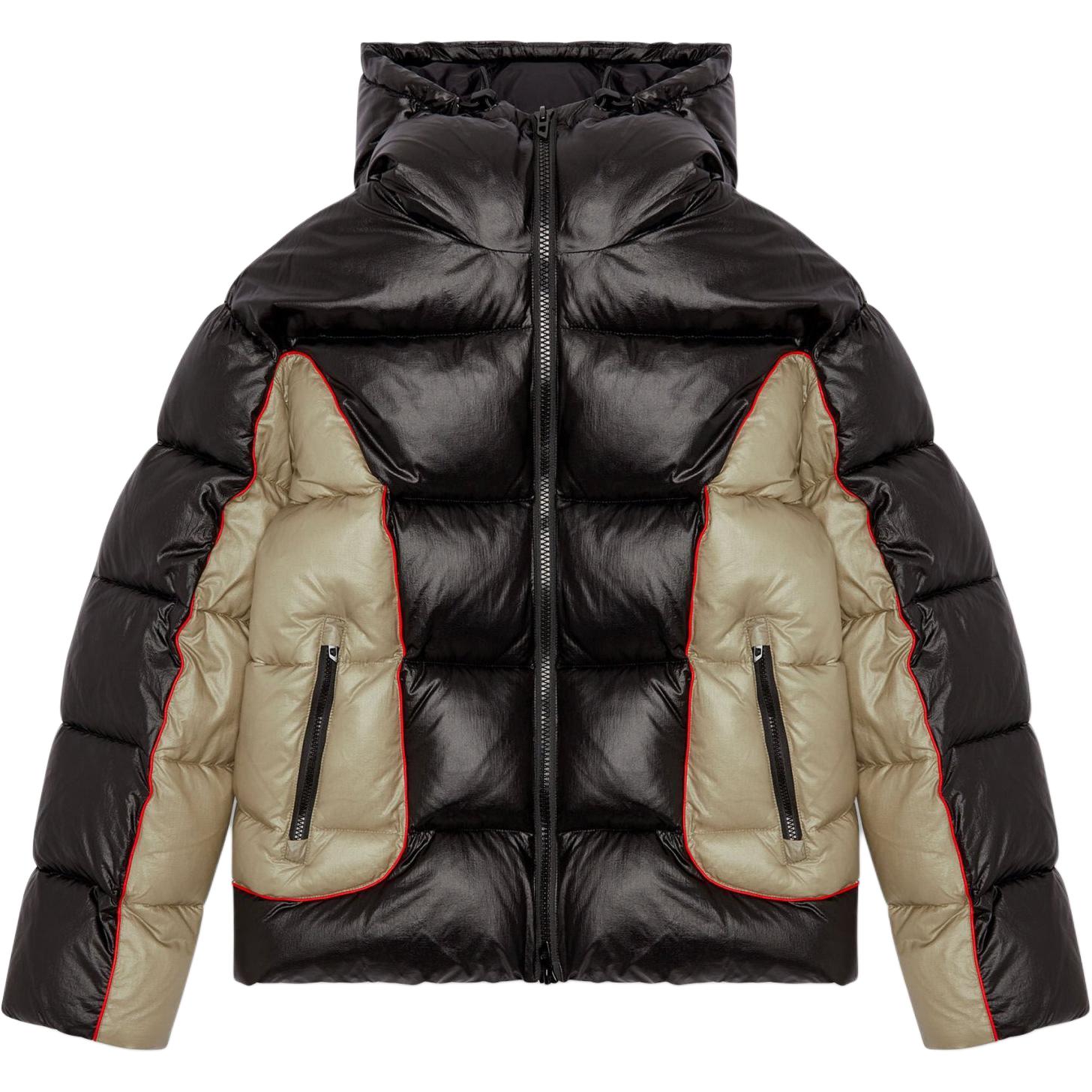 

W Ostend Утепленная Куртка с Панелями DIESEL, Черный/Бежевый