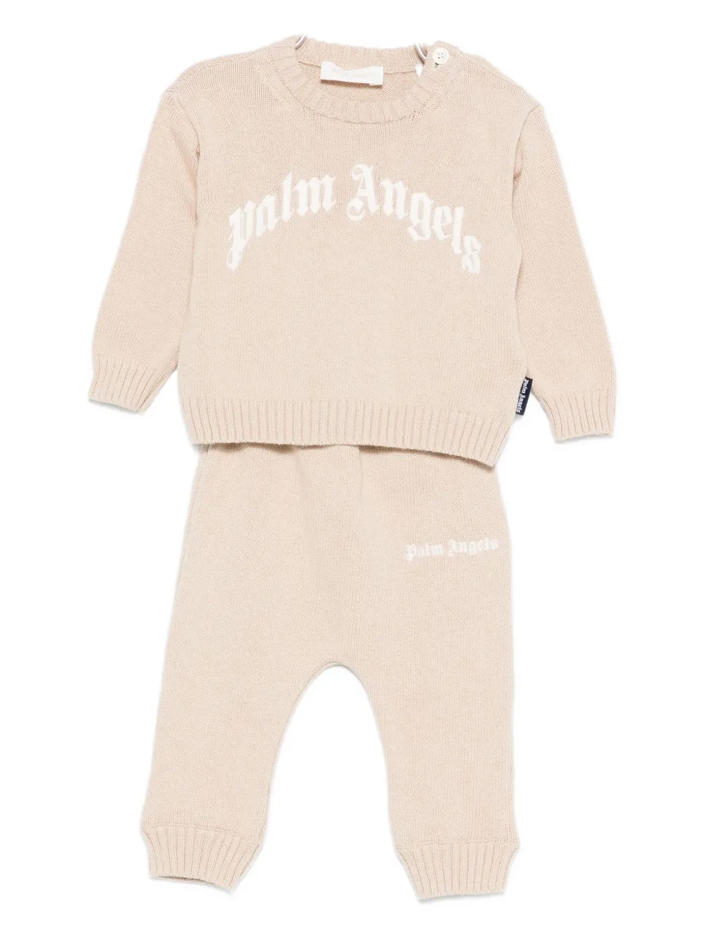 

Комплект трикотажных брюк с логотипом Palm Angels Kids