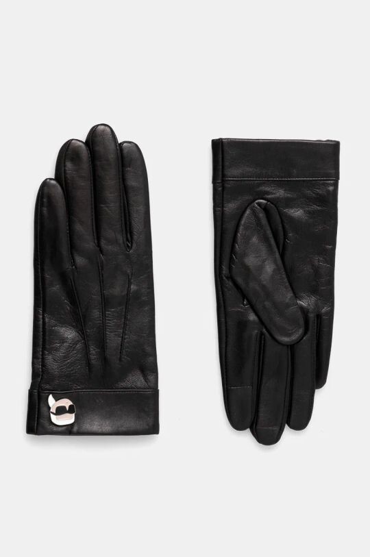 

Кожаные перчатки Karl Lagerfeld, черный