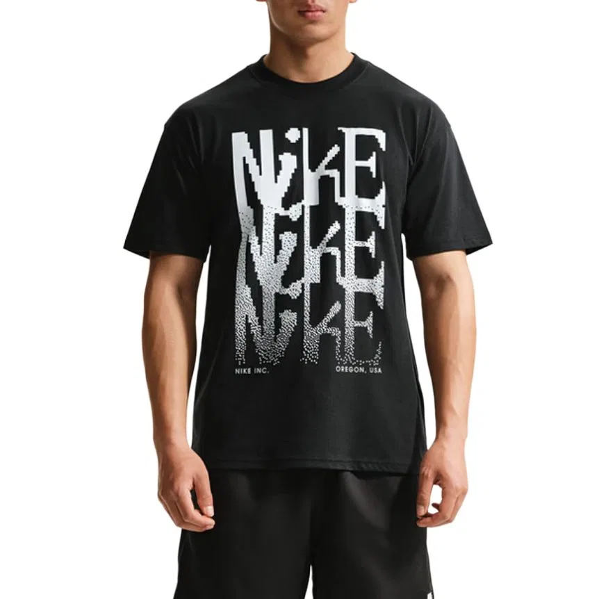Футболка для бега мужская Black Moderate Nike