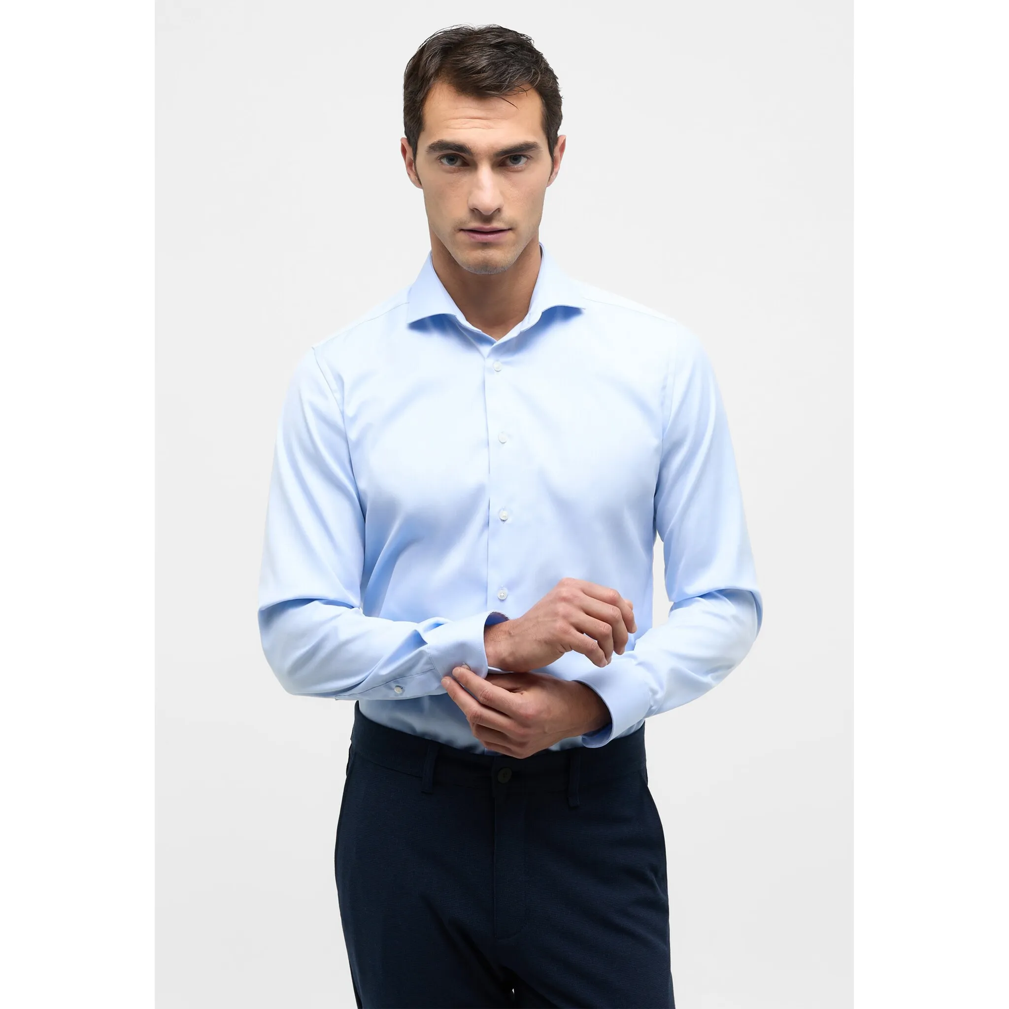 

Рубашка Eterna с длинными рукавами "SLIM FIT", голубой