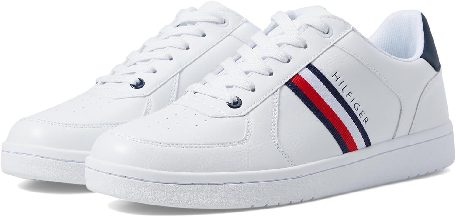 

Tommy Hilfiger Мужские кроссовки Wallet, White, Striped, Casual, Halloween, Snap Closure, 2 Pockets, White Multi