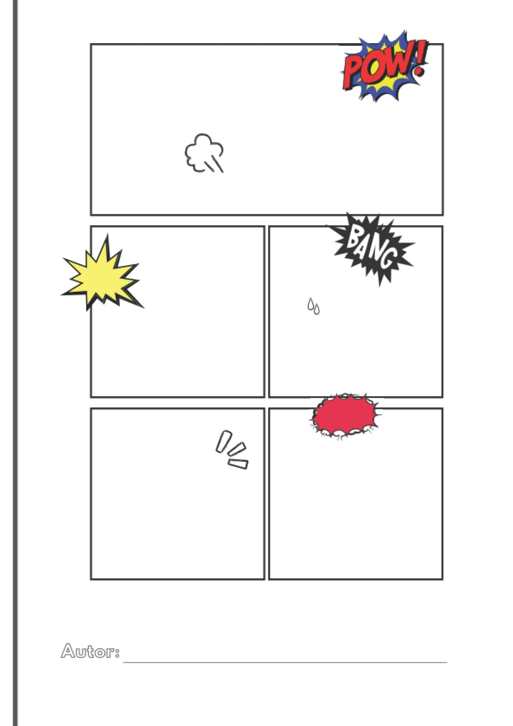 

Cómic vacío dibujable 100%: 150 plantillas tamaño A4 con divisiones variadas de 90 gr. Sin bocadillos (Spanish Edition) (Independently published)