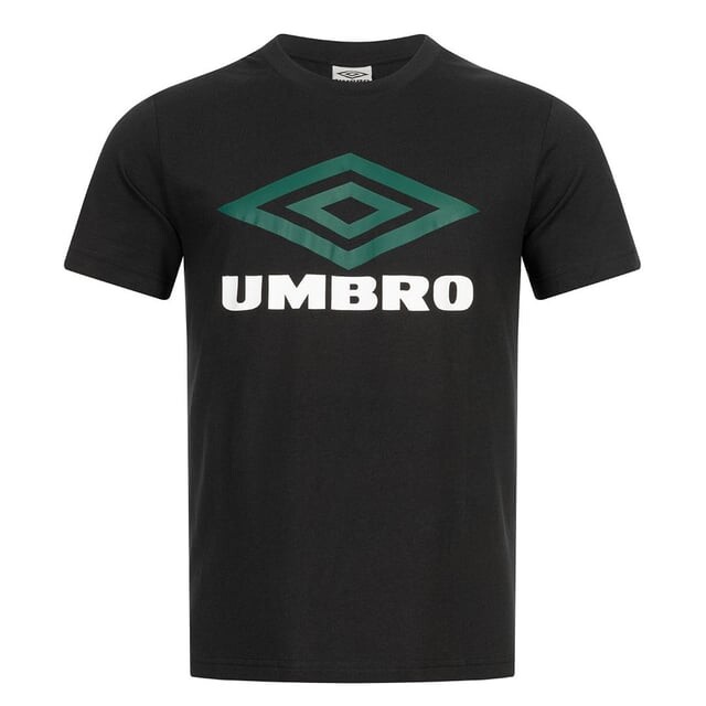 

Мужская футболка с большим логотипом/зеленая футболка Umbro, черный