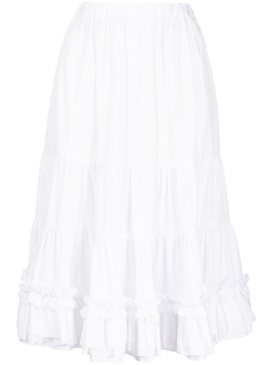 

Comme Des Garçons Girl ярусная юбка миди, белый