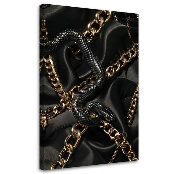 

Картина арт-принт KUNSTLOFT Gold and Snake, черный