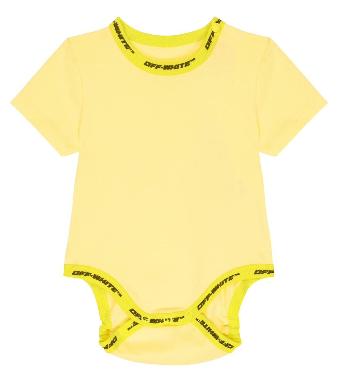 

Детское боди из хлопкового джерси Off-White Kids, желтый