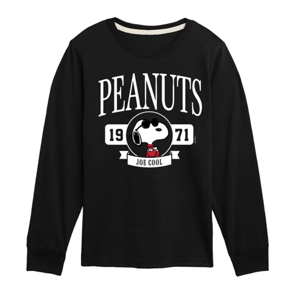 

Футболка с длинным рукавом и принтом «Peanuts Snoopy» для мальчиков 8-20 лет Licensed Character, черный