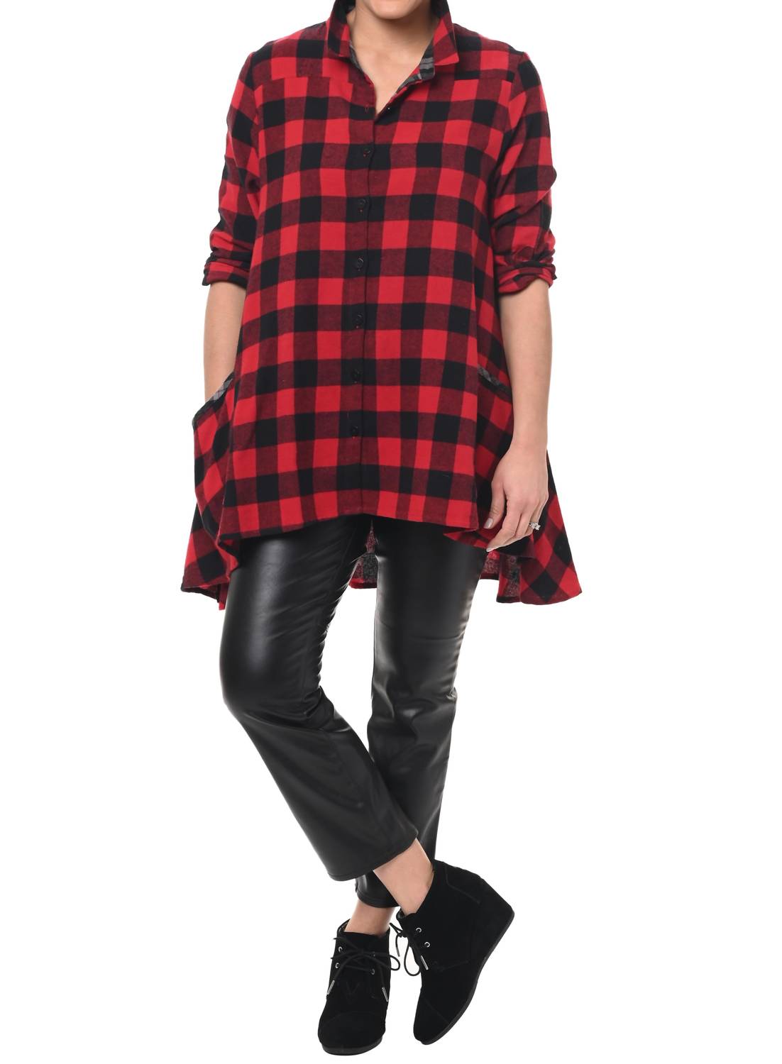 

Лейла Рубашка на пуговицах в клетку баффало Tulip Clothing, Buffalo Flannel