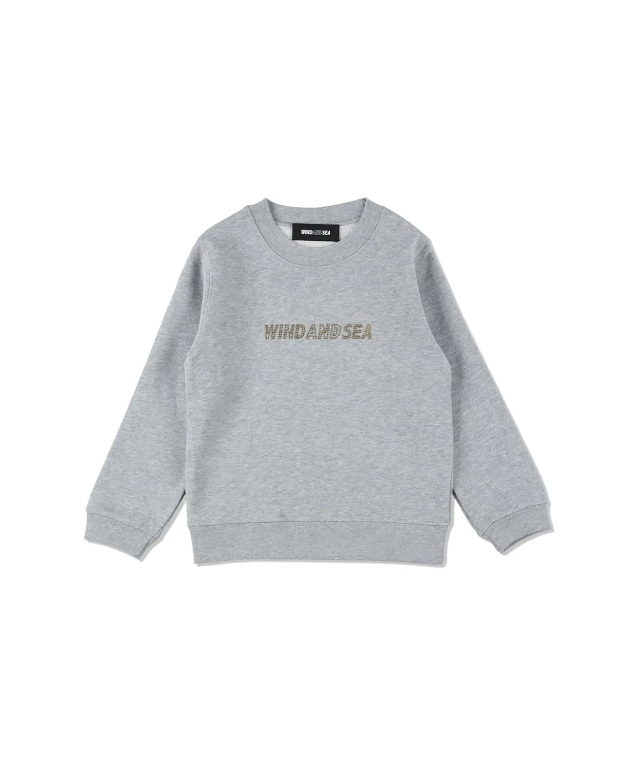 Свитшот детский с логотипом WIND AND SEA, серый, 100% хлопок