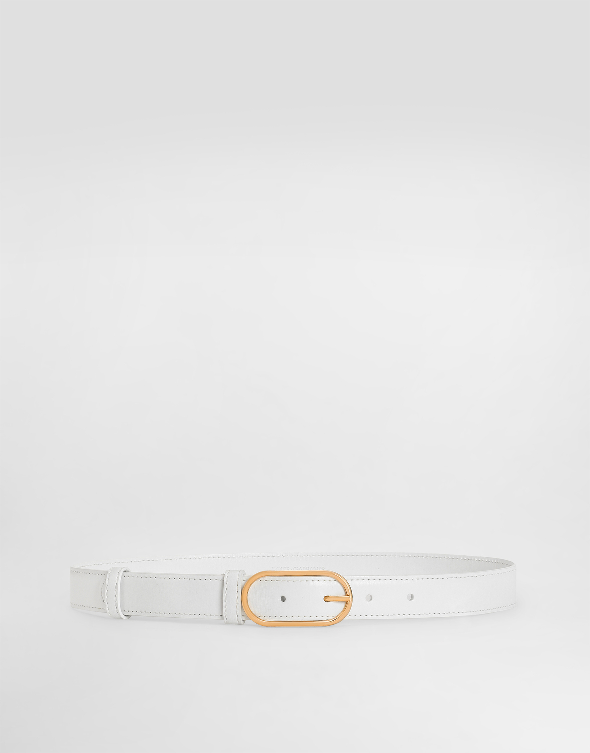 

Ремень из телячьей кожи Dolce & Gabbana, белый