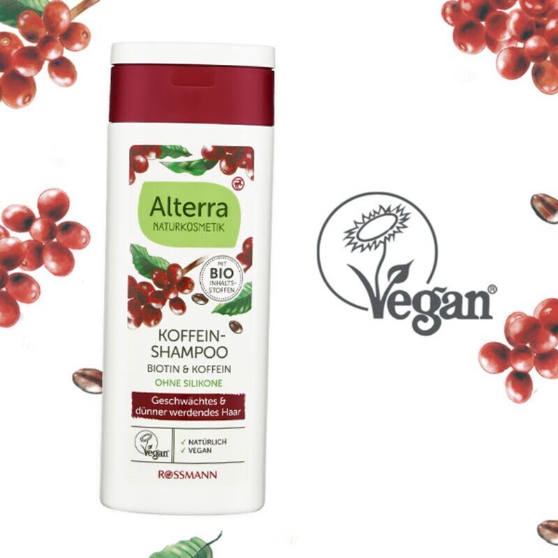 Кофеин Шампунь Биотин и кофеин Alterra NATURKOSMETIK, 200 ml — фото 2