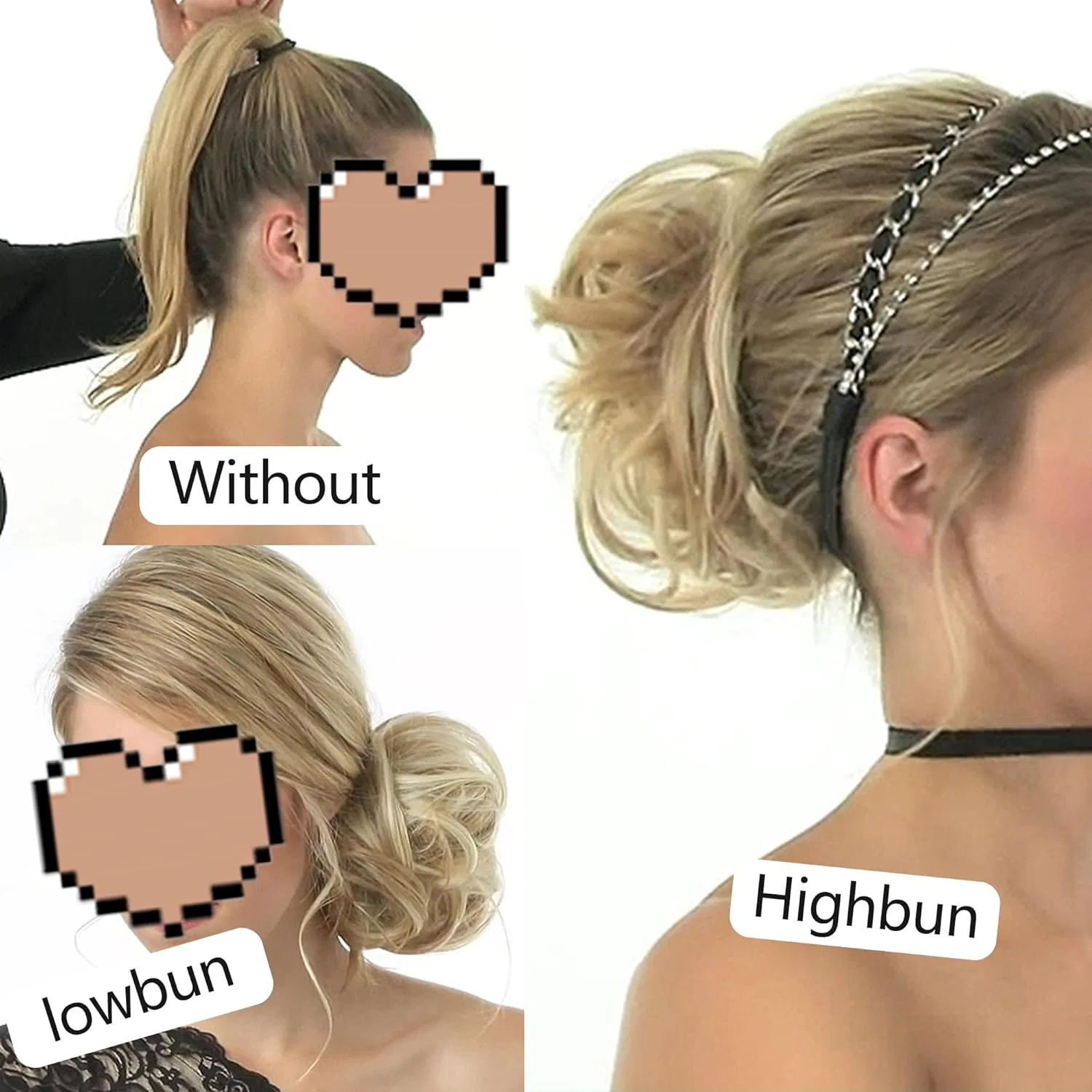 Пучок для волос с резинкой Messy Bun 55 г Belevo, Dirty Blonde — фото 4