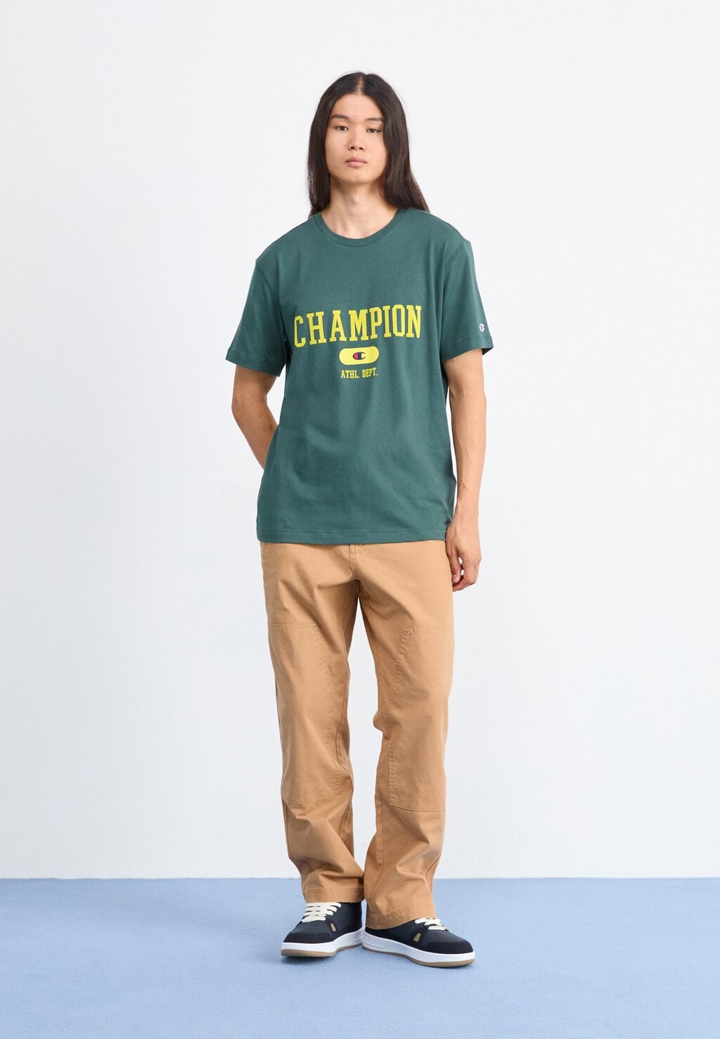 

Футболка с принтом FIELD OF PLAY CREWNECK LARGE LOGO Champion Rochester, темно-зеленый