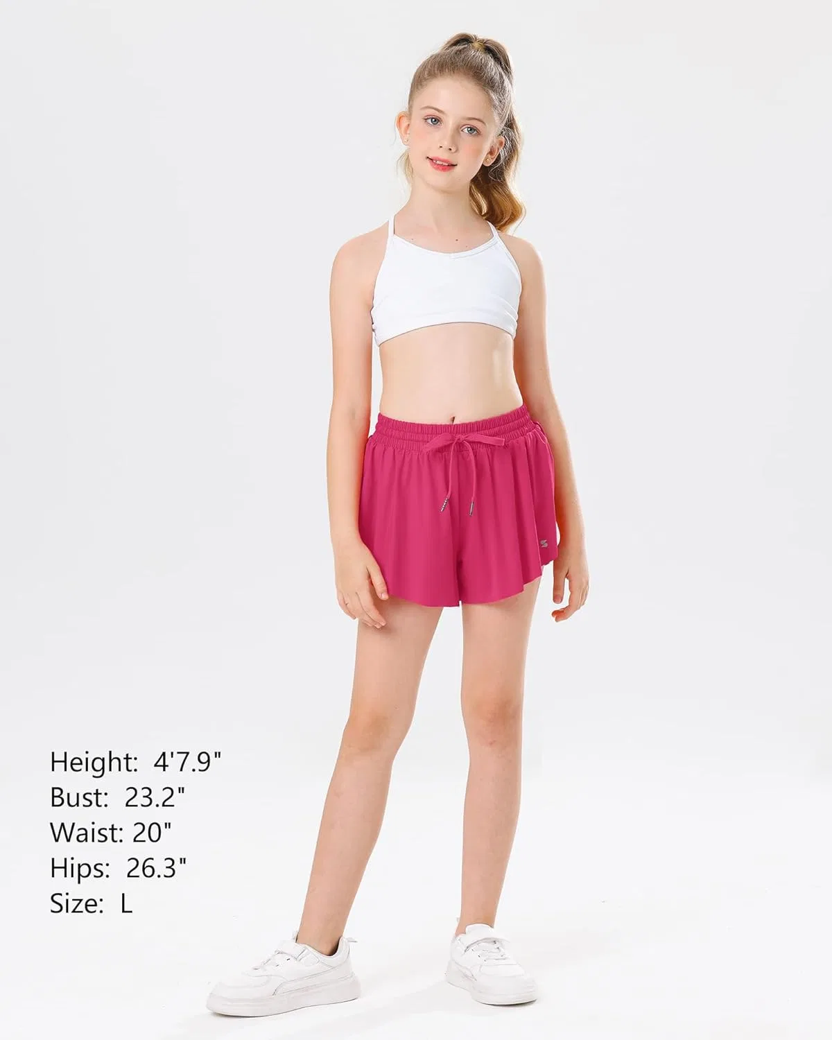 Шорты для девочек Stelle Athletic Running Skirt, Raspberry — фото 3