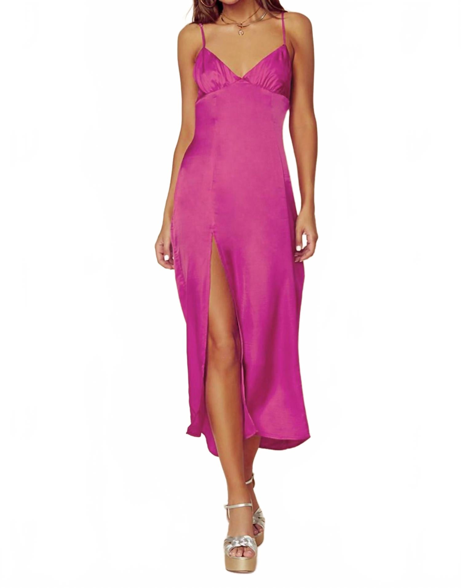 

Платье Tessa Slip Midi фуксия Blue Life