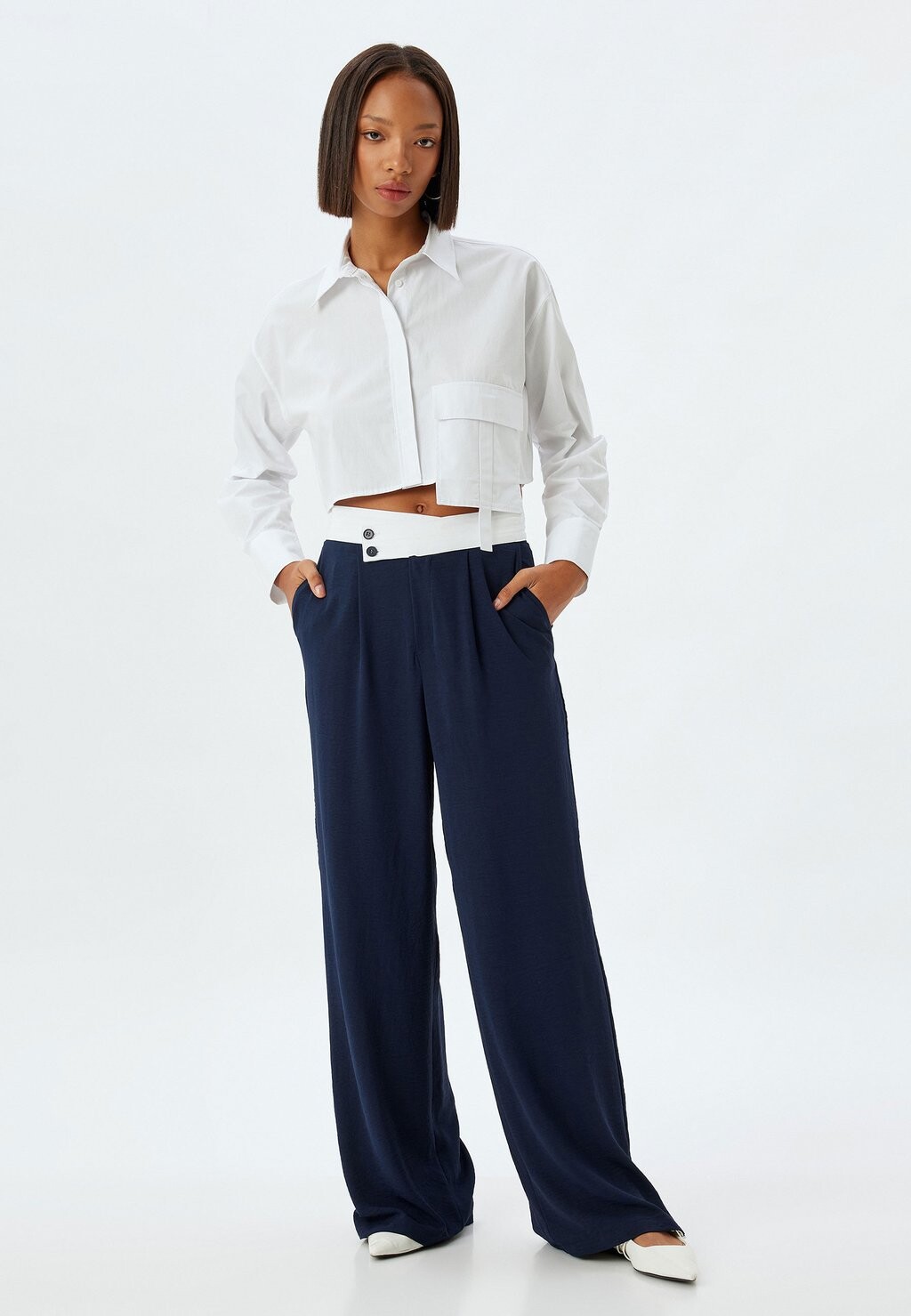 

Брюки WIDE LEG Koton, темно-синий