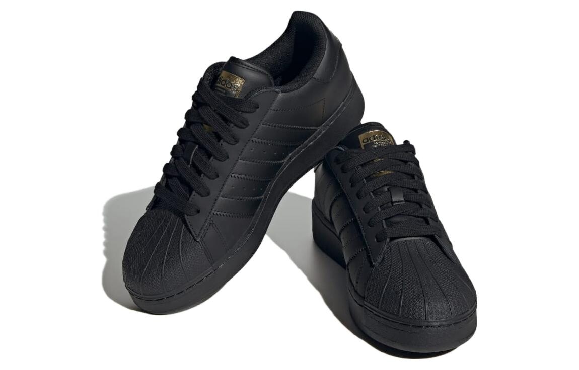 Кроссовки adidas originals Superstar Series Skateboarding Shoes Men Low-top Black/Gold, черный/золотой — фото 3
