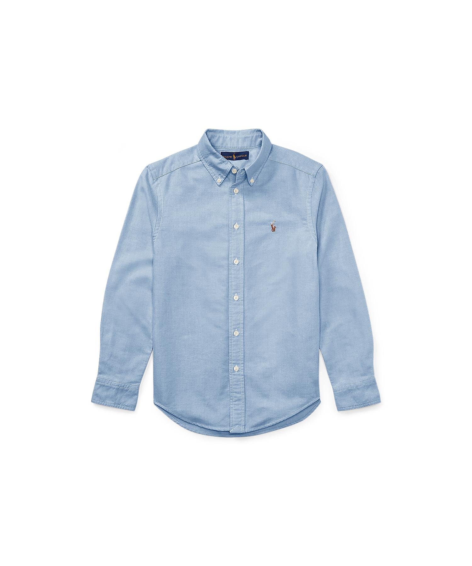 Хлопковая рубашка Оксфорд (Для мальчиков 8-20 лет) Polo Ralph Lauren, 400 Blue