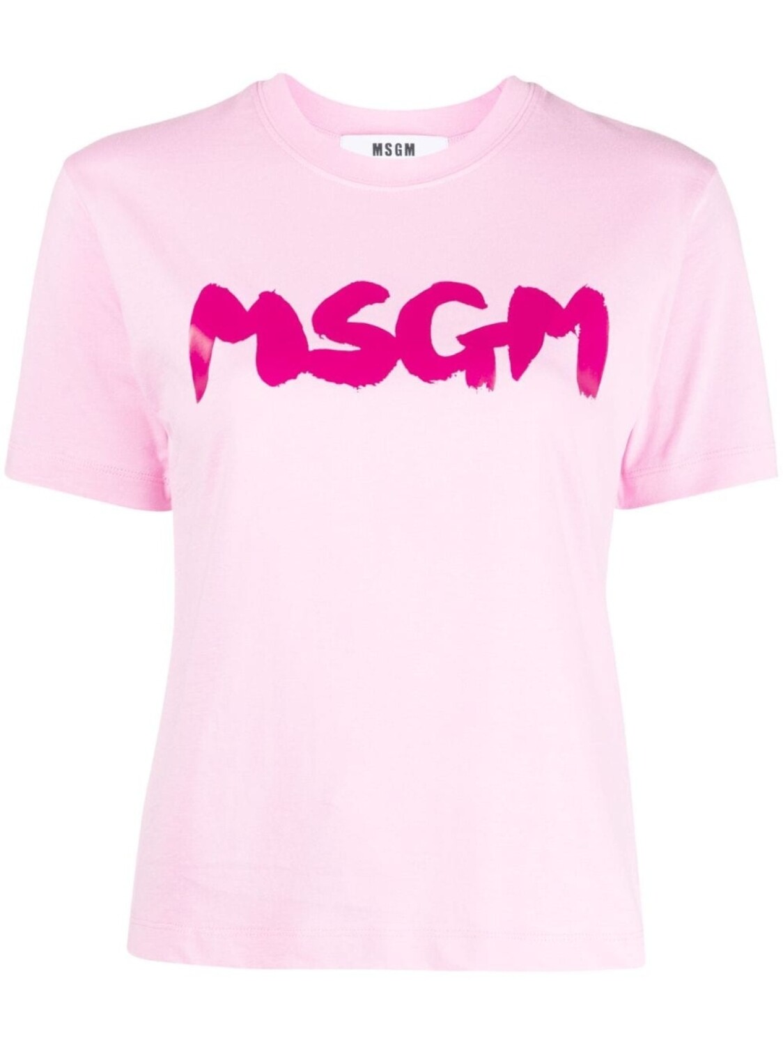 

MSGM футболка с логотипом, розовый