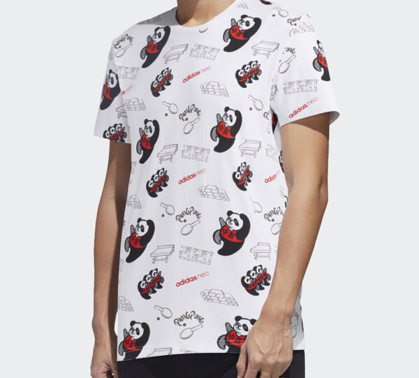 Футболка neo casual sports short sleeve white Adidas, белый — фото 3