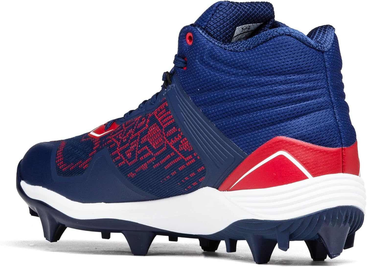 Бутсы Boombah Viper Pureknit для мужчин с формованной средней подошвой - Status - несколько цветовых вариантов - несколько размеров, красный/синий/темно-синий — фото 3