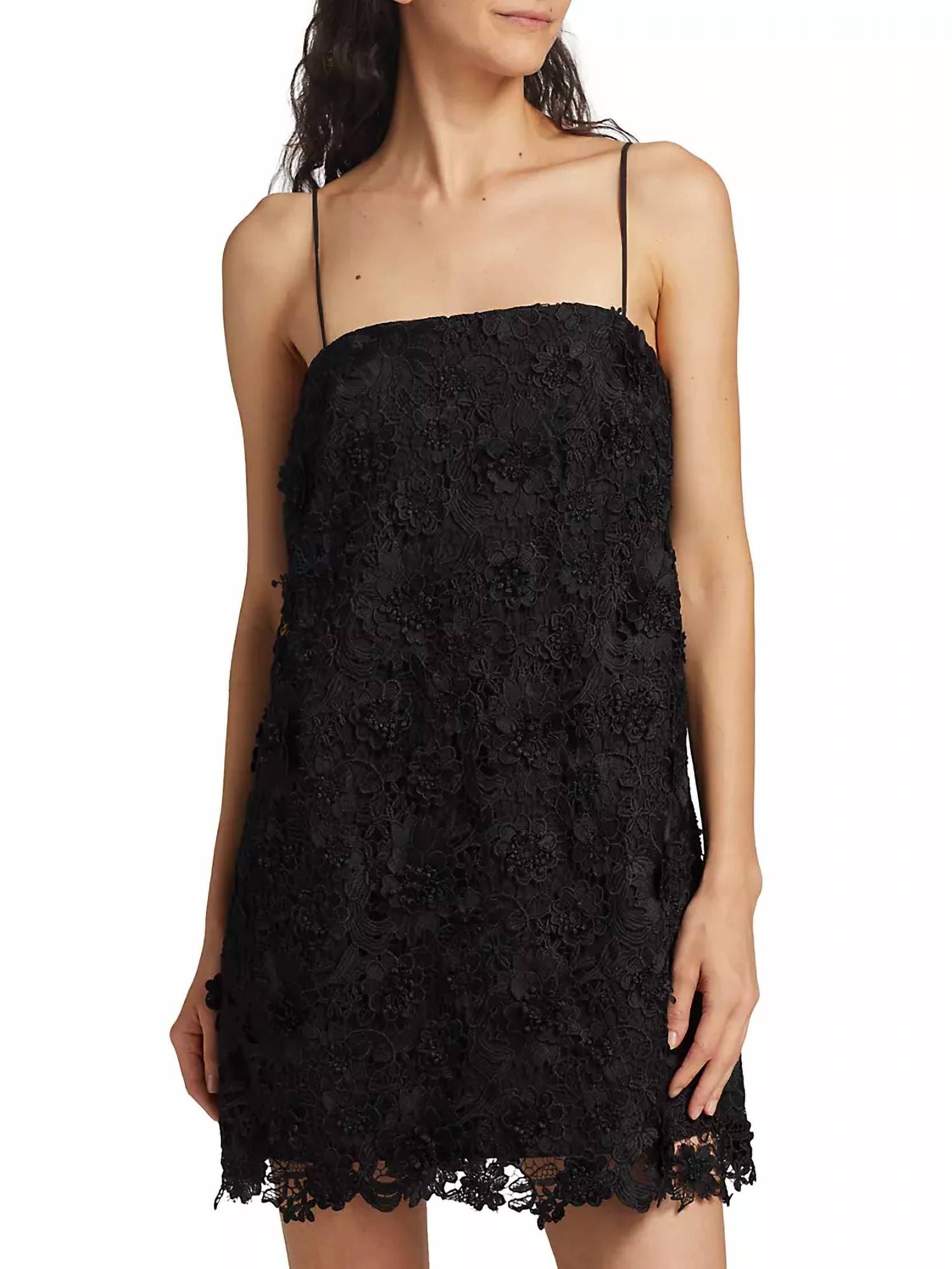 

Платье-мини Raie Lace Flower черного цвета Zimmermann