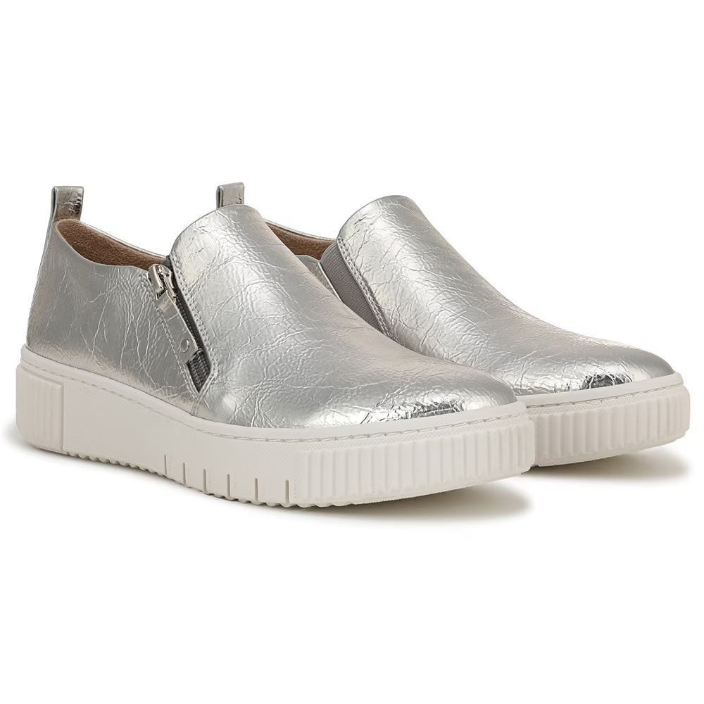 Кеды без шнурков Turner Soul Naturalizer, silver sand faux leather