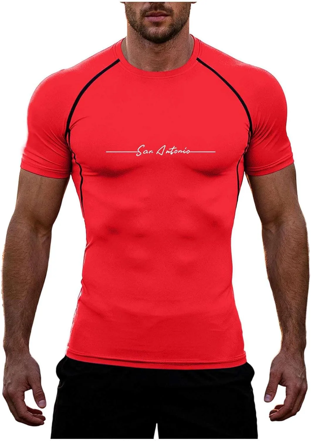 

Мужская компрессионная футболка для тренировок, быстросохнущая и дышащая ayattecy