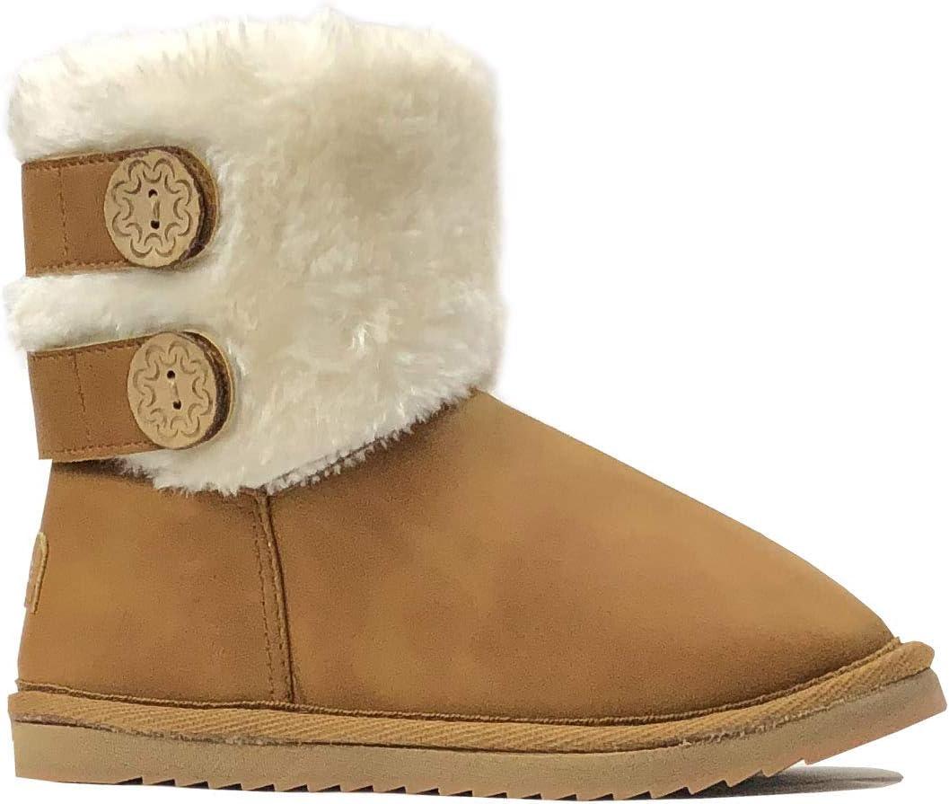 

REDVOLUTION Новые классические зимние ботинки для детей с искусственным мехом, средние по голени, для улицы (для старших детей)