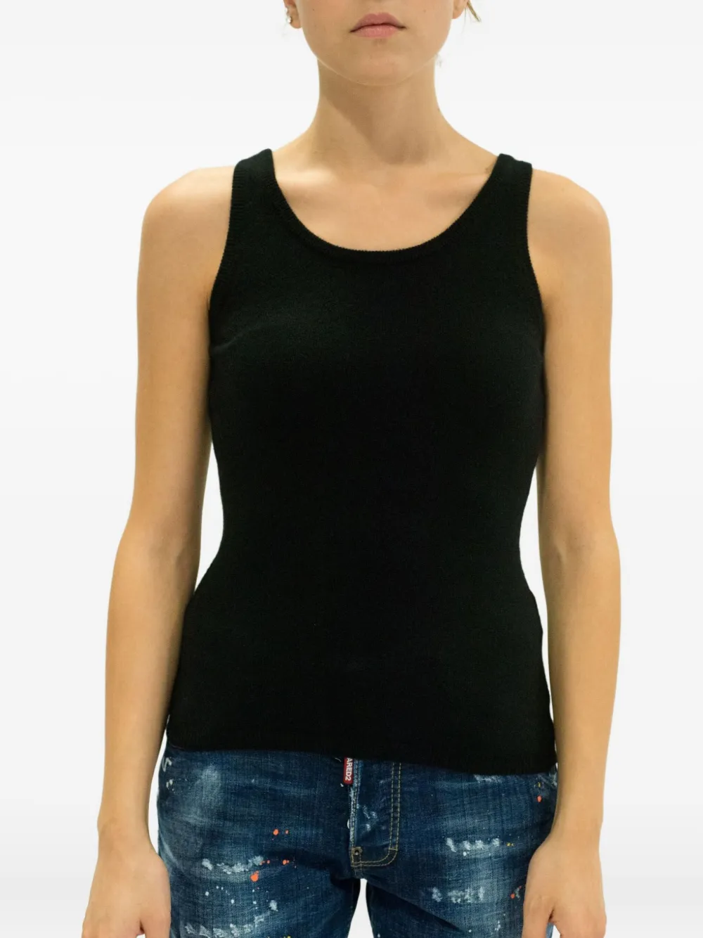 

Топ с круглым вырезом La Rose, черный