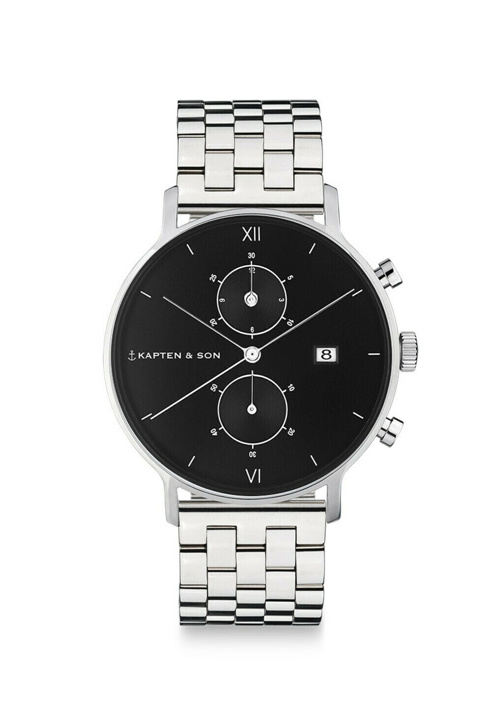 

Хронограф Chrono Small Kapten & Son, цвет silver coloured black