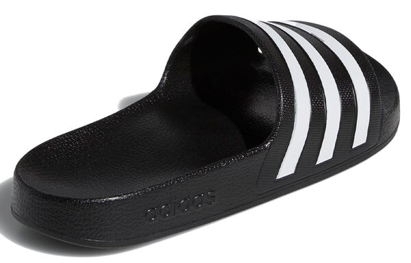 Тапочки adilette aqua slides 'black white' Adidas, черный — фото 3