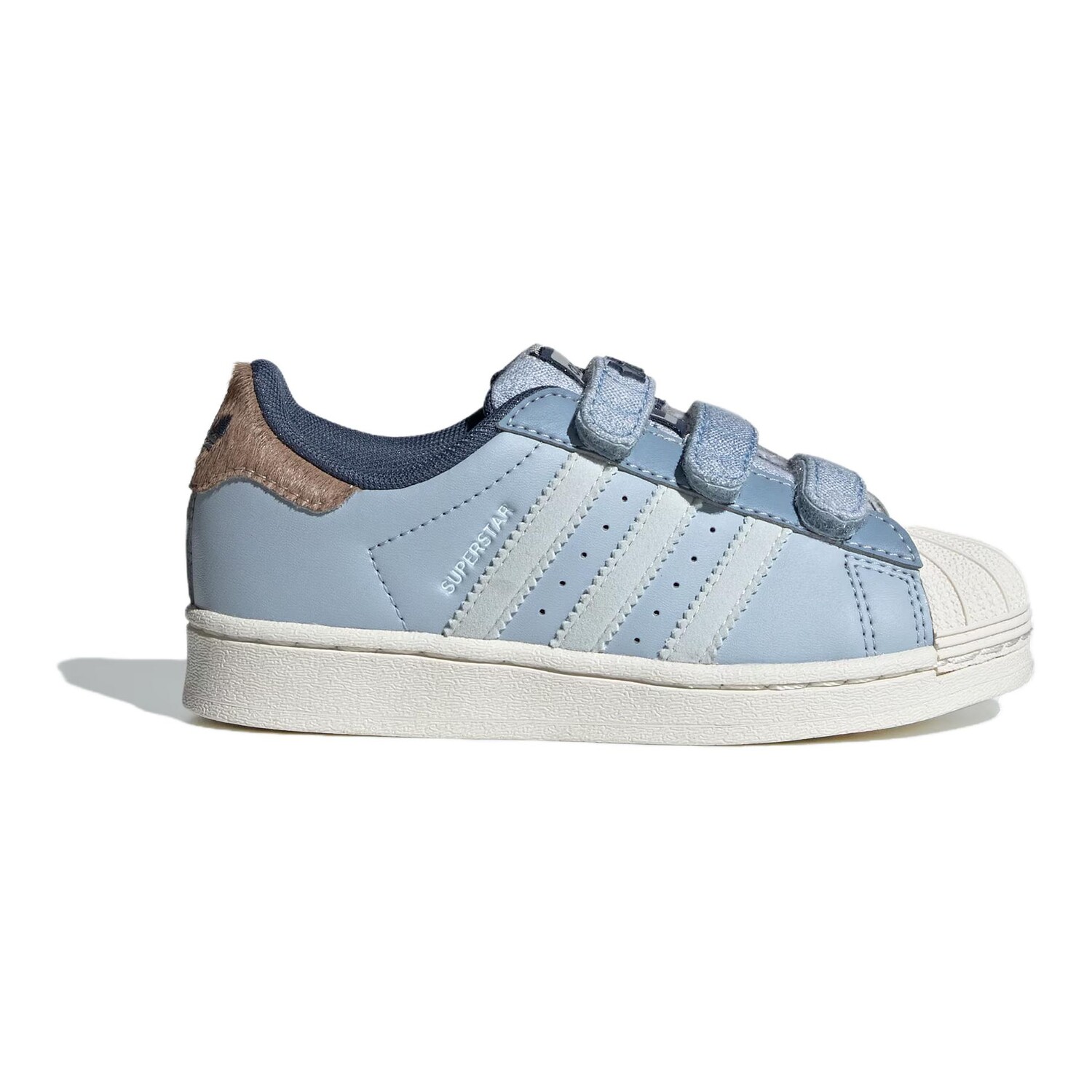 Детские кроссовки для скейтбординга Superstar Kids Low-top White/Ink Blue Adidas Originals, розовый — фото 2