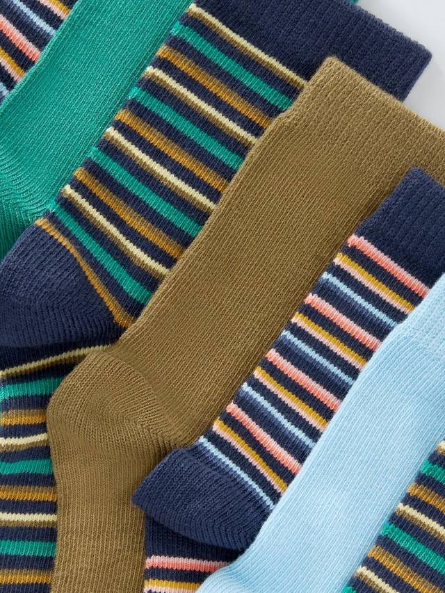 Детские полосатые носки до щиколотки John Lewis, Pack of 7, Blue — фото 2