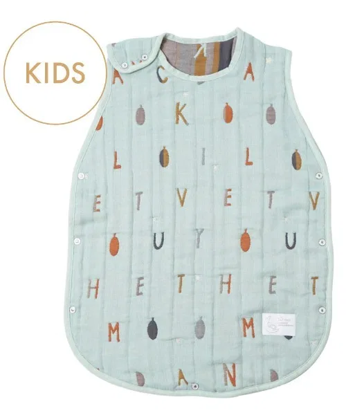 Слипер детский 6-слойная марля 10mois Cotton Wool, 85% хлопок 15% шерсть, рост 2-7 лет, мята