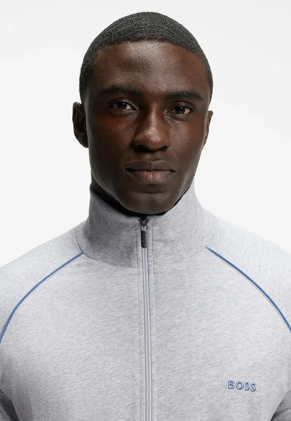 Куртка-свитшот Mix&Match z zip up sweatshirt Boss, светло-серый три — фото 3