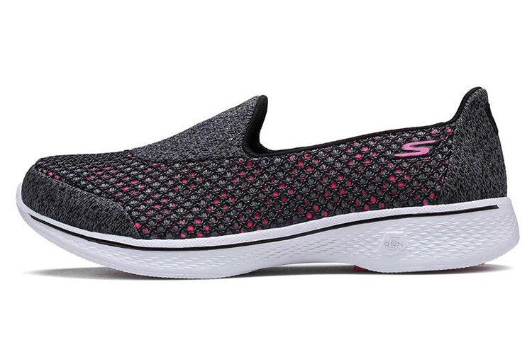 

Кроссовки Go Walk 4 Lifestyle женские с низким верхом черного/розового цвета Skechers, Черный, Кроссовки Go Walk 4 Lifestyle женские с низким верхом черного/розового цвета Skechers