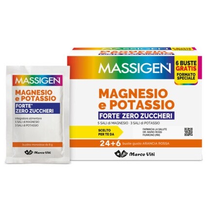 

Massigen Магний Калий Крепкий без сахара 24 пакетика Marco Viti Farmaceutici Spa