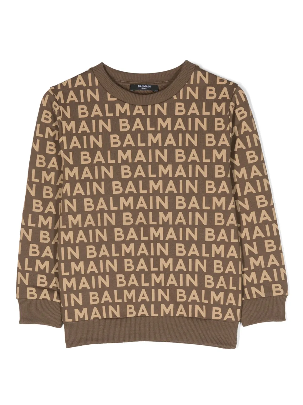

Толстовка с логотипом Balmain Kids, коричневый