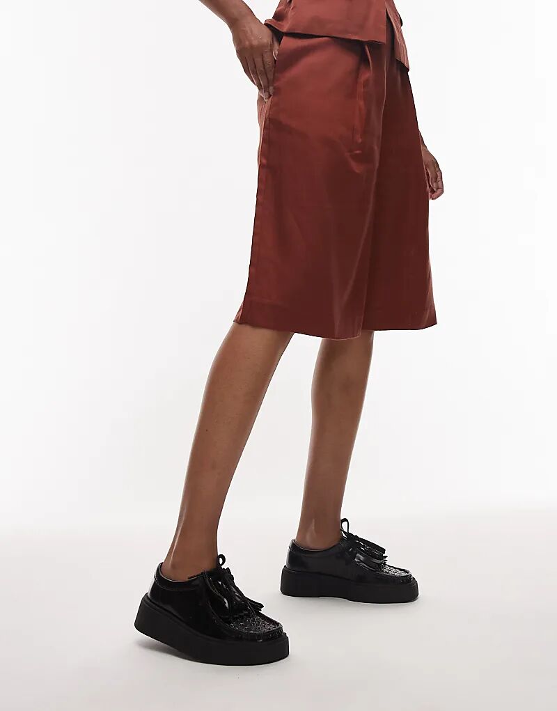 Туфли Clarks Torview из кожи с кисточками и узором «ёлочка» чёрного цвета — фото 4