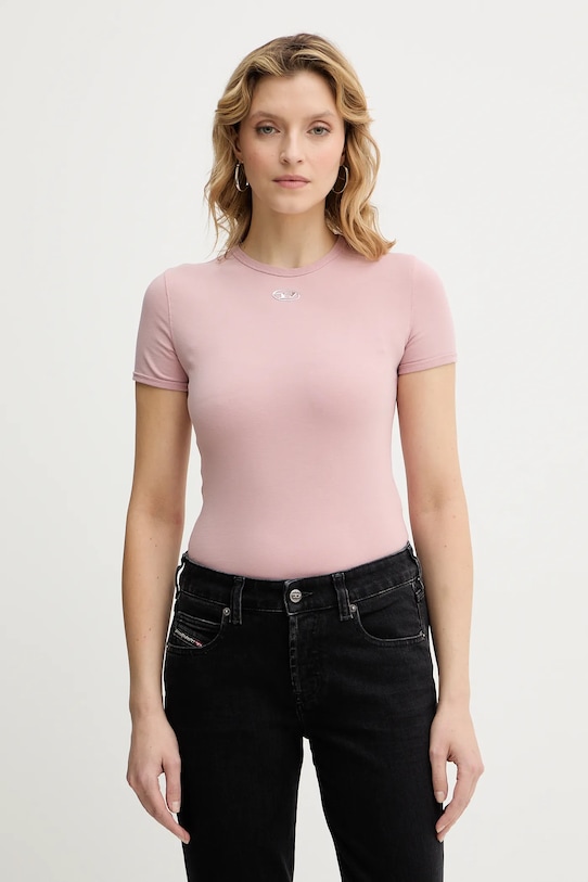 

Футболка t-uncutieslong-od Diesel, розовый